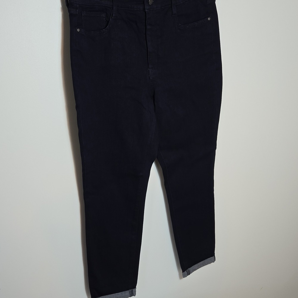 Nine West Denim Dark Blue Skinny High Rise Zip Button Stretch 5-Pocket Women